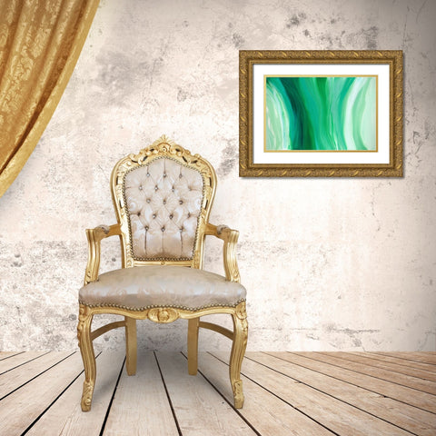 Velveteen Swirl Gold Ornate Wood Framed Art Print with Double Matting by Guererra, Teodora