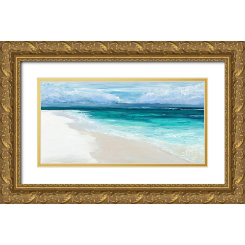 Bahama Storm Gold Ornate Wood Framed Art Print with Double Matting by Wilkins, Suzanne