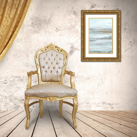 Muted Misty Marsh II Gold Ornate Wood Framed Art Print with Double Matting by Wilkins, Suzanne