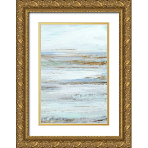 Muted Misty Marsh II Gold Ornate Wood Framed Art Print with Double Matting by Wilkins, Suzanne