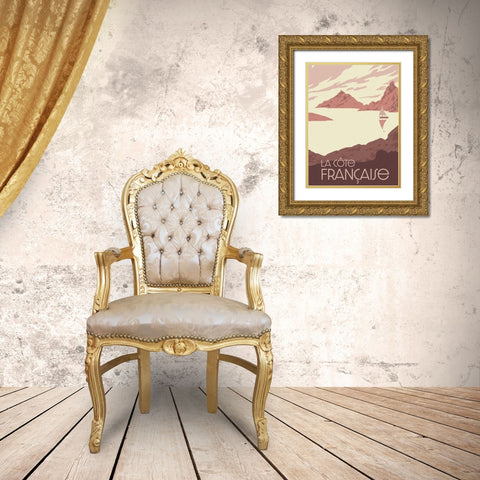 French Coast II Gold Ornate Wood Framed Art Print with Double Matting by Green, Jacob