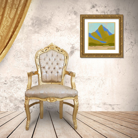 High California Hills II Gold Ornate Wood Framed Art Print with Double Matting by Green, Jacob