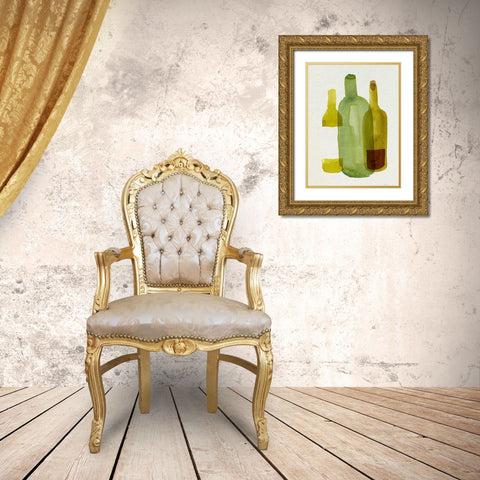 Bottle Collector III Gold Ornate Wood Framed Art Print with Double Matting by Green, Jacob