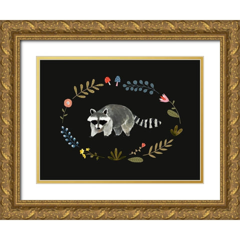 Critter And Foliage IV Gold Ornate Wood Framed Art Print with Double Matting by Barnes, Victoria
