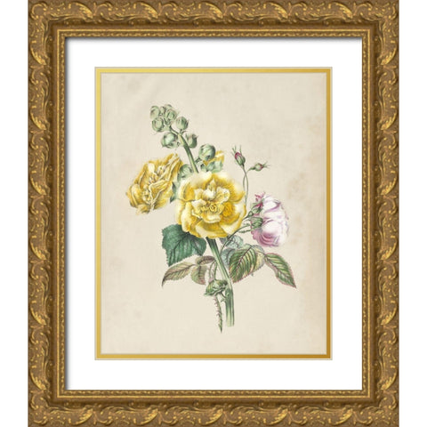 Antique Garden Bouquet II Gold Ornate Wood Framed Art Print with Double Matting by Vision Studio