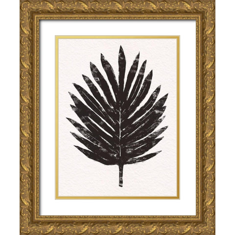 Pressed Tropical Leaf IV Gold Ornate Wood Framed Art Print with Double Matting by Warren, Annie