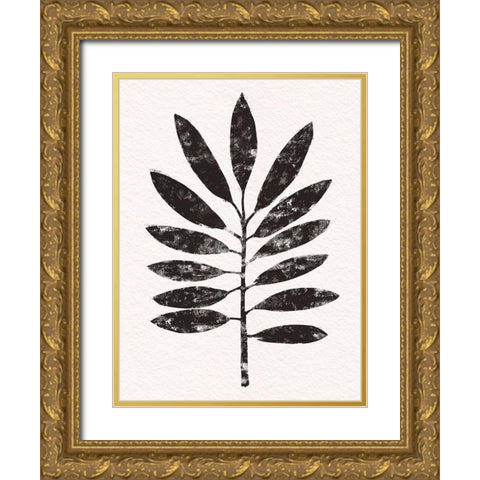 Pressed Tropical Leaf VI Gold Ornate Wood Framed Art Print with Double Matting by Warren, Annie