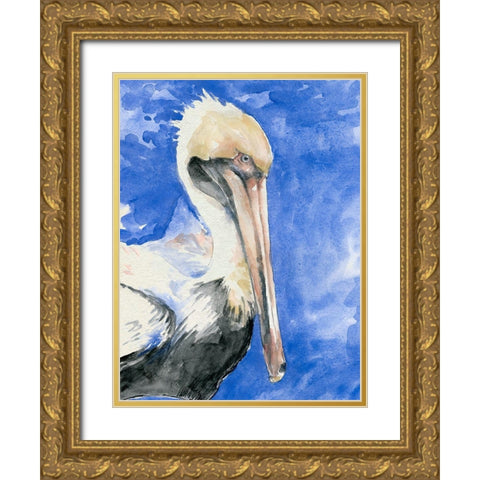 Pelican Pool I Gold Ornate Wood Framed Art Print with Double Matting by Parker, Jennifer Paxton