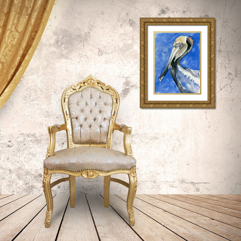 Pelican Pool II Gold Ornate Wood Framed Art Print with Double Matting by Parker, Jennifer Paxton