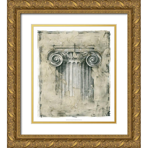 Printed Decorative Ornament III Gold Ornate Wood Framed Art Print with Double Matting by Harper, Ethan