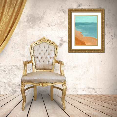 Out on the Sandbar II Gold Ornate Wood Framed Art Print with Double Matting by Green, Jacob