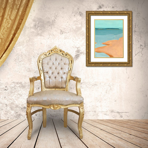 Out on the Sandbar III Gold Ornate Wood Framed Art Print with Double Matting by Green, Jacob