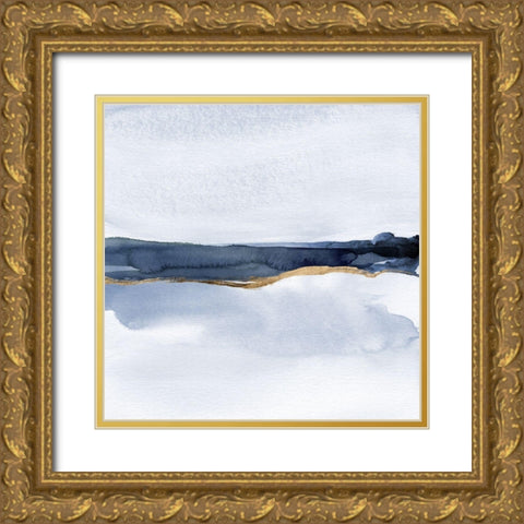 Bluish Haze II Gold Ornate Wood Framed Art Print with Double Matting by Green, Jacob