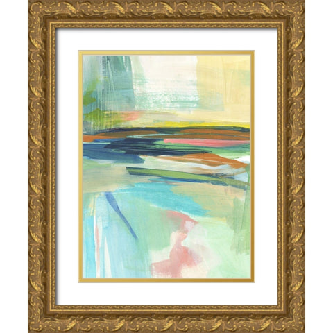 Radiant Horizon II Gold Ornate Wood Framed Art Print with Double Matting by Warren, Annie