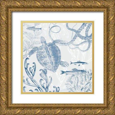 Seabed Scene II Gold Ornate Wood Framed Art Print with Double Matting by Barnes, Victoria