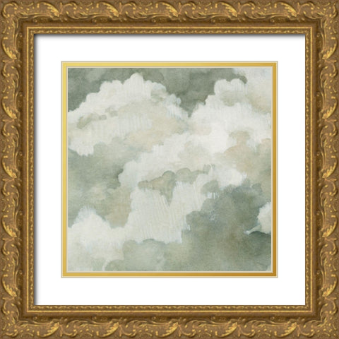 Quiet Clouds II Gold Ornate Wood Framed Art Print with Double Matting by Caroline, Emma