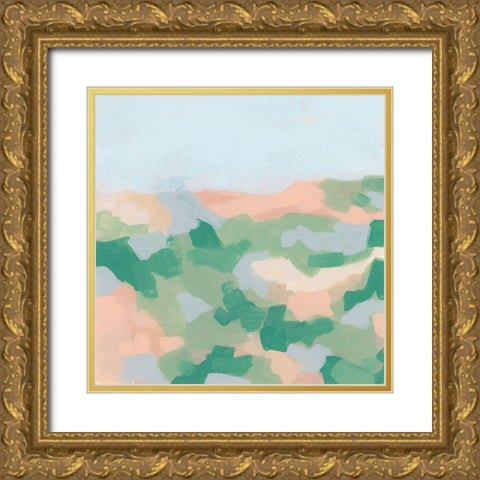 Dappled Valley II Gold Ornate Wood Framed Art Print with Double Matting by Vess, June Erica