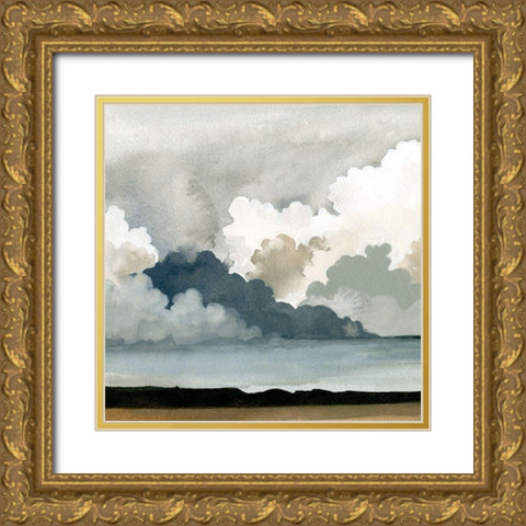 Western Storm I Gold Ornate Wood Framed Art Print with Double Matting by Caroline, Emma