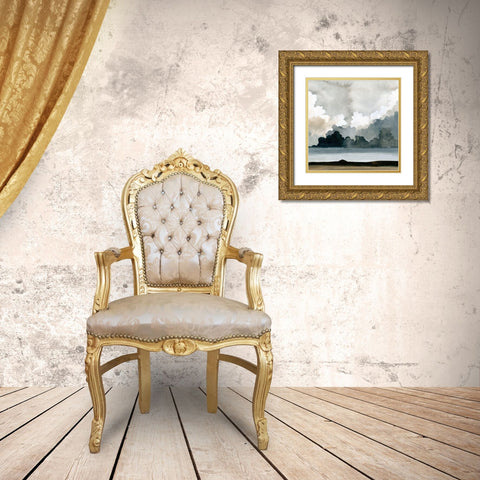 Western Storm II Gold Ornate Wood Framed Art Print with Double Matting by Caroline, Emma