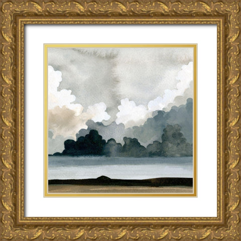 Western Storm II Gold Ornate Wood Framed Art Print with Double Matting by Caroline, Emma