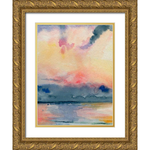 Prism Seascape II Gold Ornate Wood Framed Art Print with Double Matting by Parker, Jennifer Paxton