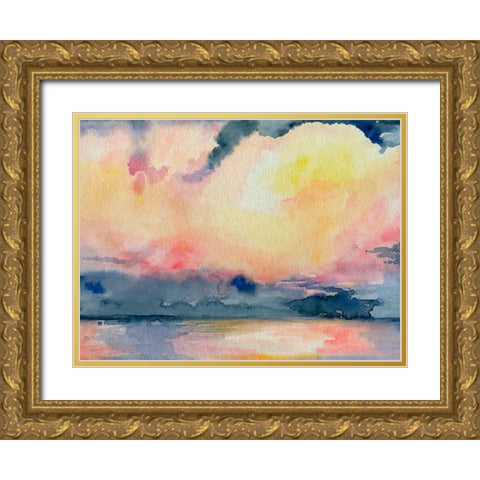Prism Seascape III Gold Ornate Wood Framed Art Print with Double Matting by Parker, Jennifer Paxton