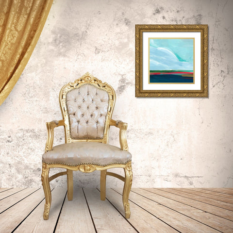 Cloud over Crimson I Gold Ornate Wood Framed Art Print with Double Matting by Warren, Annie