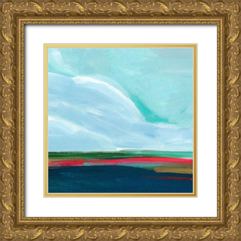 Cloud over Crimson I Gold Ornate Wood Framed Art Print with Double Matting by Warren, Annie