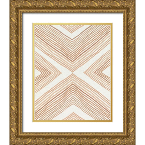Diametric Clementine II Gold Ornate Wood Framed Art Print with Double Matting by Caroline, Emma