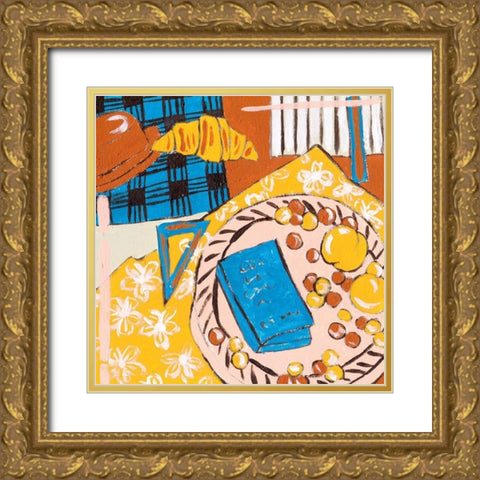 Picnic Day I Gold Ornate Wood Framed Art Print with Double Matting by Wang, Melissa