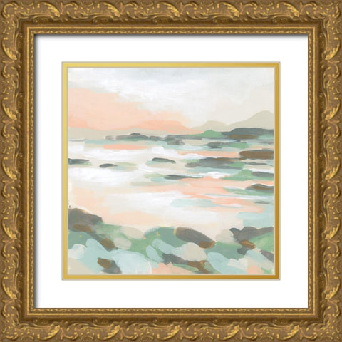 Coral Marsh II Gold Ornate Wood Framed Art Print with Double Matting by Vess, June Erica