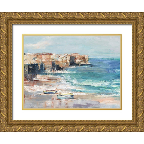 Sea Cliff Study I Gold Ornate Wood Framed Art Print with Double Matting by Harper, Ethan