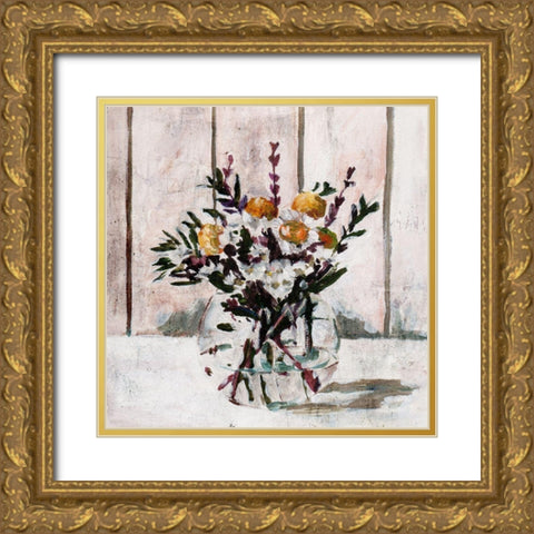 In A Glass I Gold Ornate Wood Framed Art Print with Double Matting by Wang, Melissa