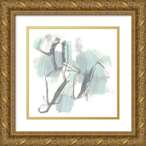 Frost Lichen I Gold Ornate Wood Framed Art Print with Double Matting by Vess, June Erica