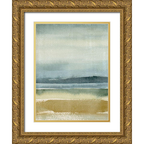 Ochre Outlook I Gold Ornate Wood Framed Art Print with Double Matting by Warren, Annie