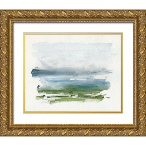 Coastline Splash III Gold Ornate Wood Framed Art Print with Double Matting by Barnes, Victoria