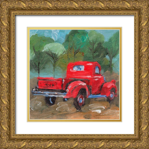 Sunburnt Truck I Gold Ornate Wood Framed Art Print with Double Matting by Wang, Melissa