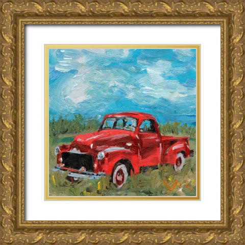 Sunburnt Truck II Gold Ornate Wood Framed Art Print with Double Matting by Wang, Melissa