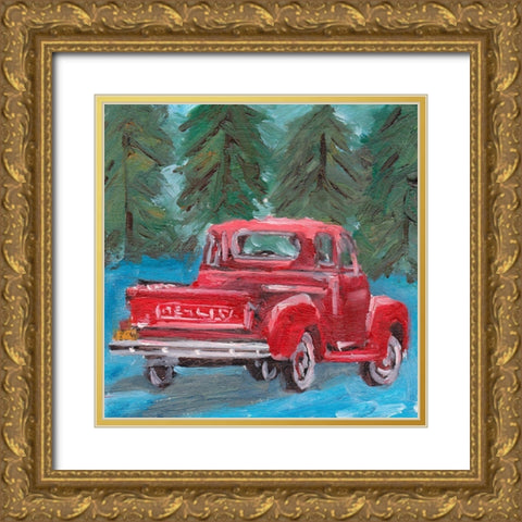 Sunburnt Truck III Gold Ornate Wood Framed Art Print with Double Matting by Wang, Melissa