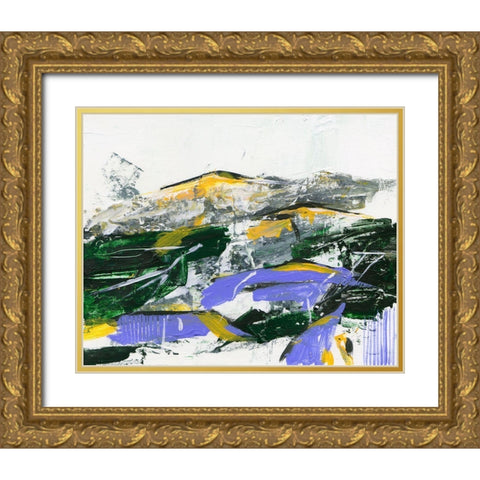 Silent Mountain II Gold Ornate Wood Framed Art Print with Double Matting by Wang, Melissa