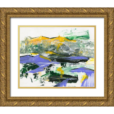 Silent Mountain III Gold Ornate Wood Framed Art Print with Double Matting by Wang, Melissa