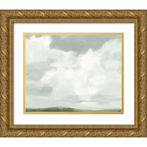 Gray Stone Sky I Gold Ornate Wood Framed Art Print with Double Matting by Barnes, Victoria