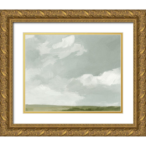 Gray Stone Sky II Gold Ornate Wood Framed Art Print with Double Matting by Barnes, Victoria