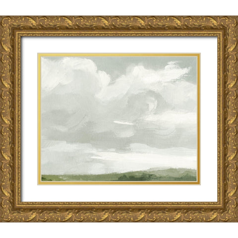 Gray Stone Sky III Gold Ornate Wood Framed Art Print with Double Matting by Barnes, Victoria