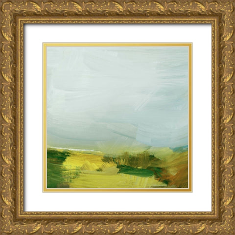 Rolling Hillside Impression III Gold Ornate Wood Framed Art Print with Double Matting by Barnes, Victoria