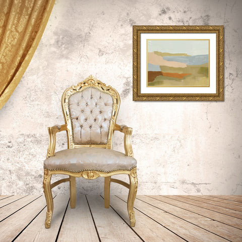 Stacked Landscape IV Gold Ornate Wood Framed Art Print with Double Matting by Barnes, Victoria