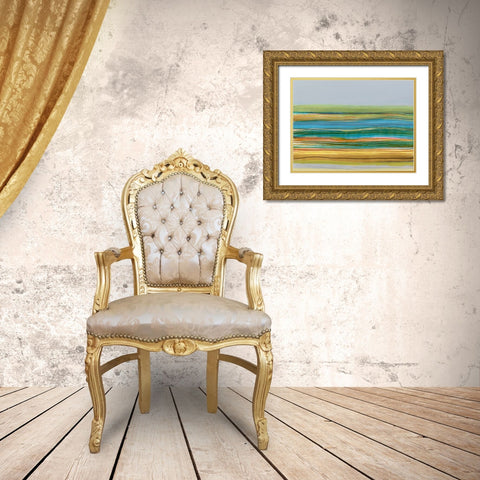 Parallel Striae II Gold Ornate Wood Framed Art Print with Double Matting by Fuchs, Jodi