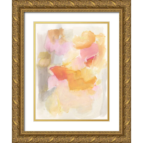 Warm Petals I Gold Ornate Wood Framed Art Print with Double Matting by Fuchs, Jodi