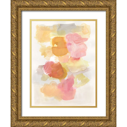 Warm Petals II Gold Ornate Wood Framed Art Print with Double Matting by Fuchs, Jodi