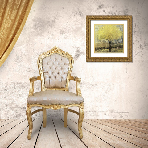 Lemon Lit Tree Gold Ornate Wood Framed Art Print with Double Matting by Maas, Jodi